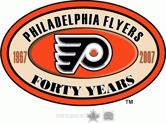 Philadelphia Flyers 2006 07 Anniversary Logo iron on paper